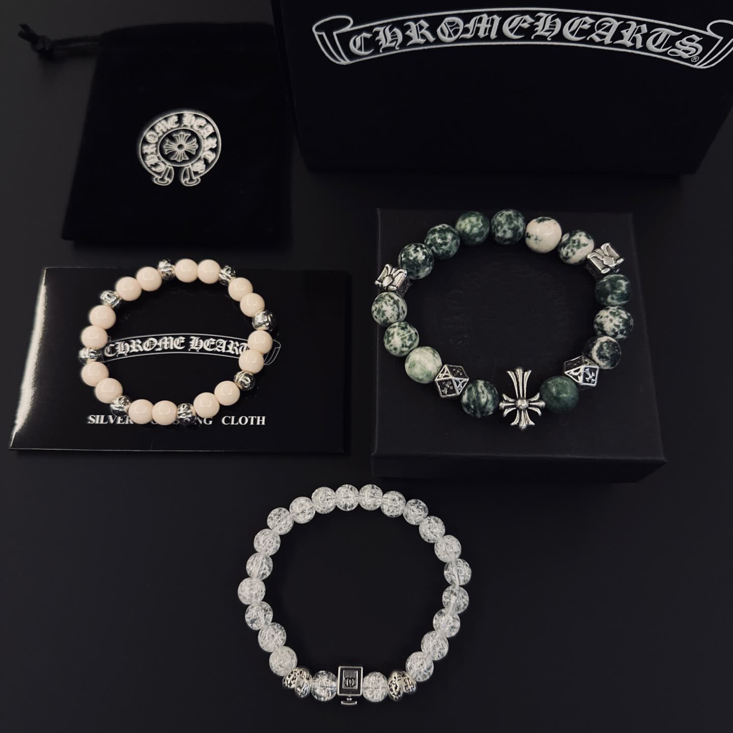 Chrome Hearts Beaded Bracelet Set Chrome Hearts Beaded Bracelet Set